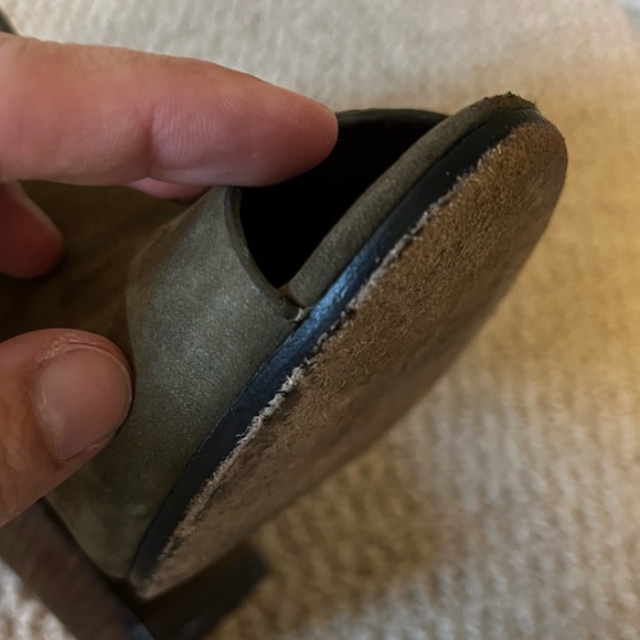 Army green suede Coach sandal 7.5 - Picture 5 of 9
